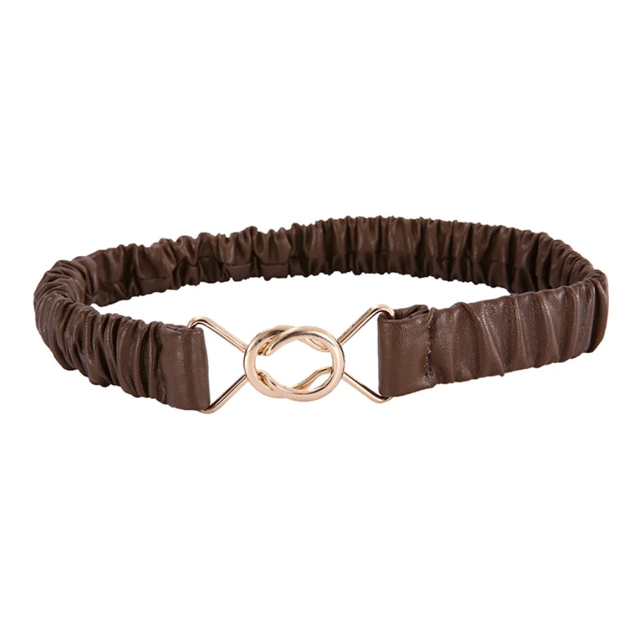 

Womens Retro Stretch Buckle Waist Belt Wide Elastic Elastic Skinny Waistband US