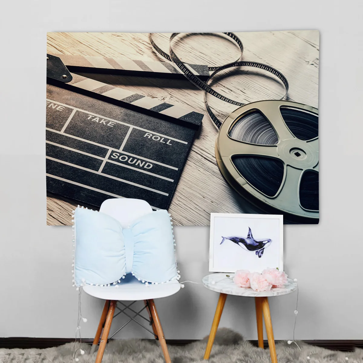 Рулон пленочных камер и досок для деревянных столов гобелен Настенный декор