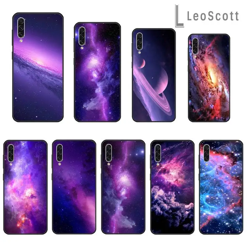 

Interstellar Purple Space Star Phone Case For Samsung Galaxy A 3 6 7 8 10 21 01 11 31 91 10S 20S 30S 50S PLUS