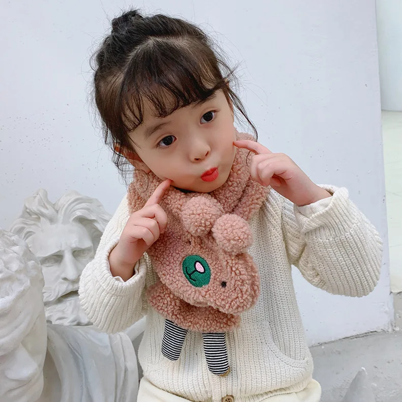 Детский шарф высокого качества Mcmo зимний нагрудник из имитации овечьей шерсти