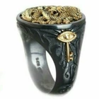 Новое модное Европейское и американское кольцо из черного золота властное черное кольцо с китайским драконом