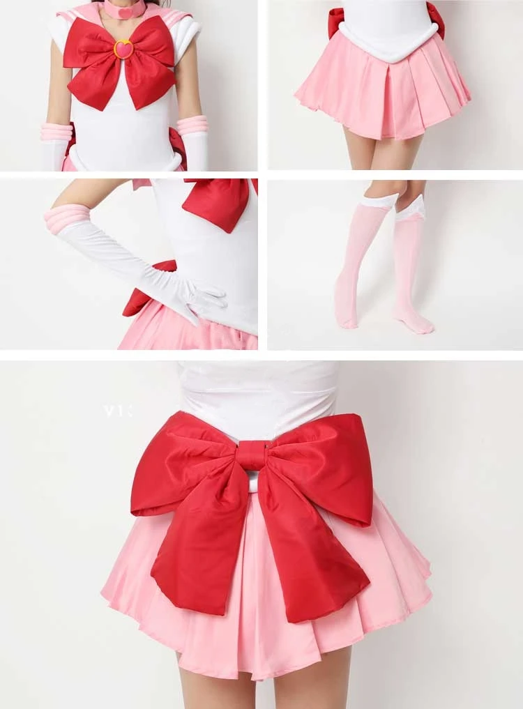 

2020 New Anime Sailor Moon Cosplay Costume Chibi Moon Fancy Dress Outfit Halloween Party Costumes for Women/Kids Custom Any Size