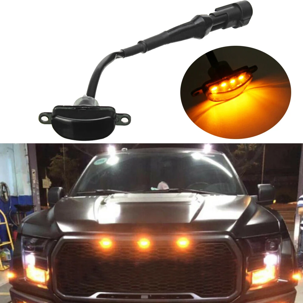 

Car LED Light For Ford F-150 F150 2010-2018 Replacement Auto Grille B33323 ABS Plastic Amber