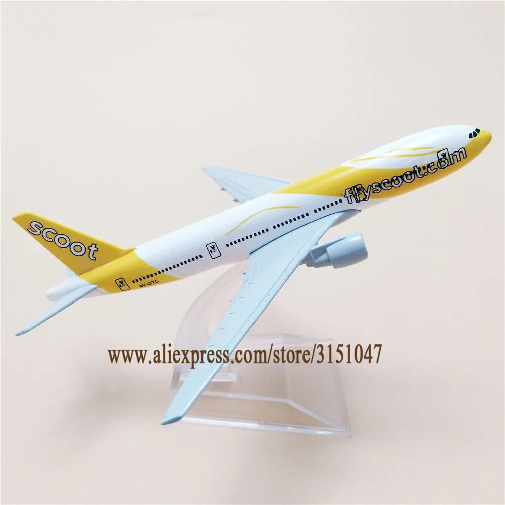 16 см модель воздушного самолета из металлического сплава Сингапур Flyscoot Airlines Boeing
