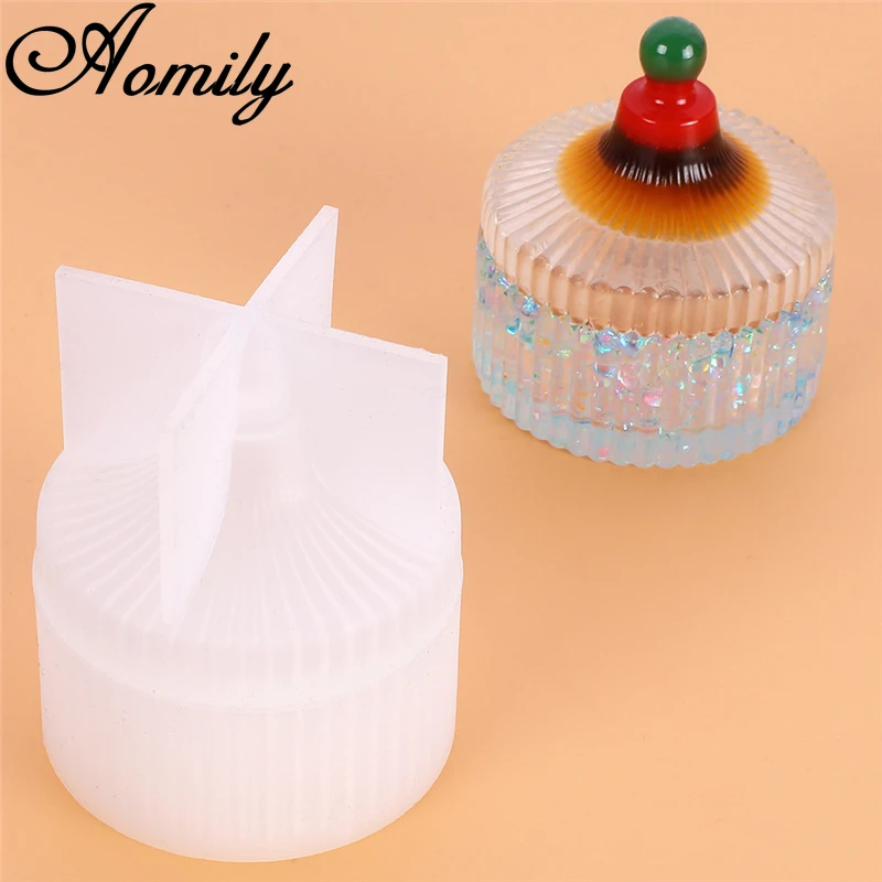 Aomily Storage Box Crystal Epoxy Silicone Mould Resin Jewelry Making Cosmetic Tools Hand Craft Cake Mold | Дом и сад