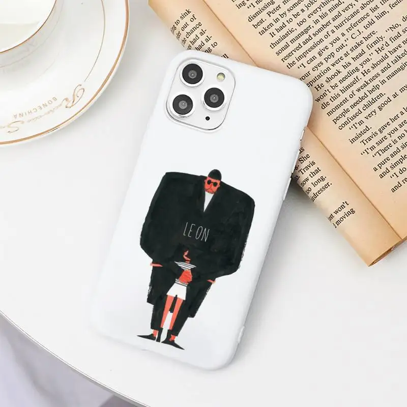 

Killer Leon Uncle Girl Phone Case Candy Color White for iPhone 11 pro XS MAX 8 7 6 6S Plus X 5S SE 2020 XR