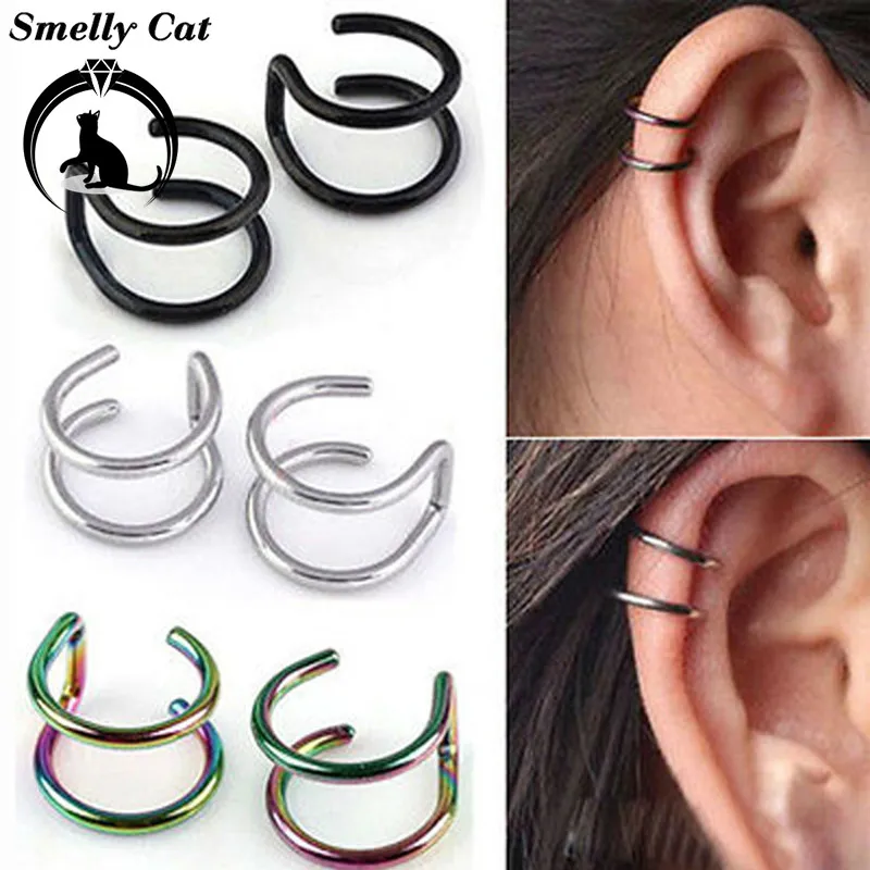 Вонючий кот 1 шт. клип на обертывание серьги козелок нержавеющая сталь ухо
