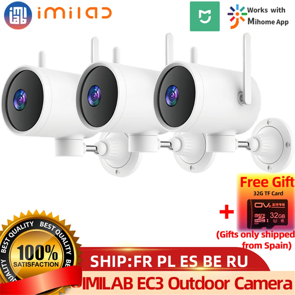 Global Version IMILAB EC3 Outdoor Camera Wifi IP Smart Mi Home Security Cam Night Vision Cctv Vedio Surveillance AI Human Webcam