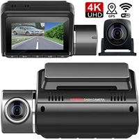 dual lens car dvr 4k dashboard video recorder 3%e2%80%99%e2%80%99 lcd front and rear 2160p1080p dual cameras dashcam wifi gps adas night vision