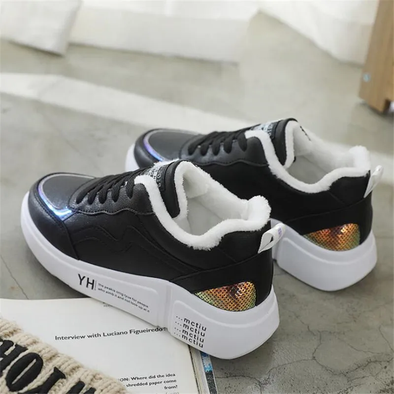 Женская обувь Зимние ботинки Женские ботильоны из искусственной кожи Теплые