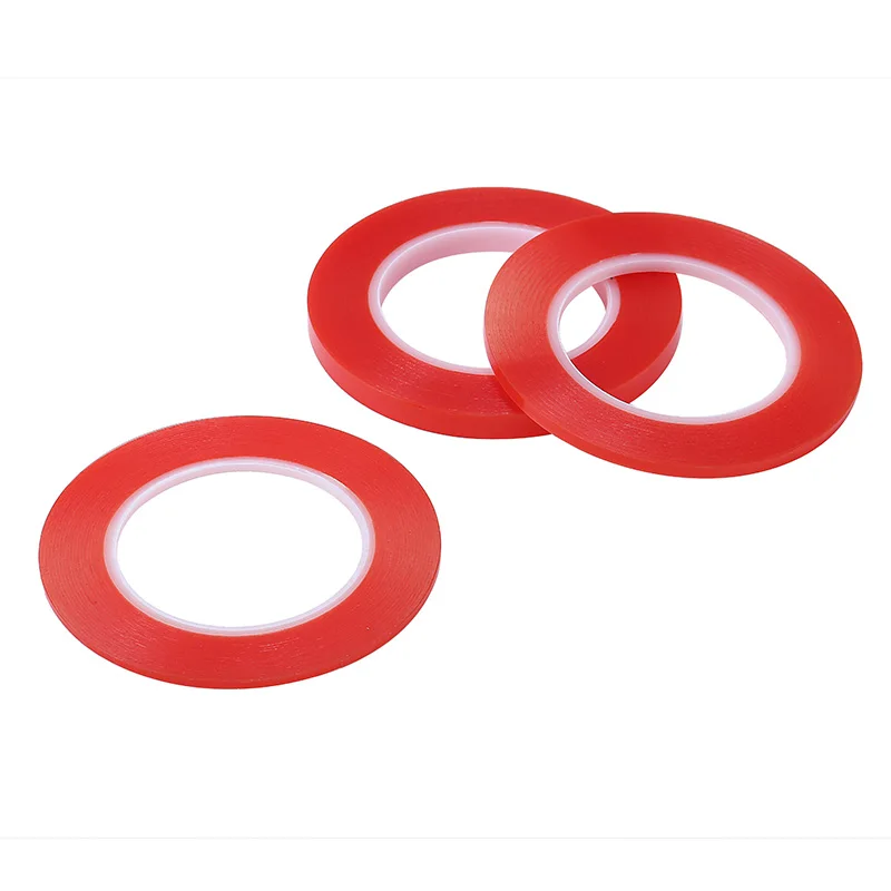 

25M Acrylic Red Film Transparent Double Sided Sticky Adhesive Tape for Cell Phone LCD Screen Repair Tool Width 2/3/5/8/10mm