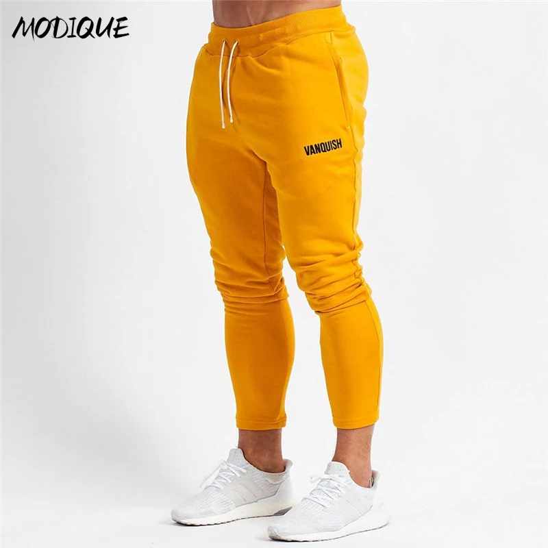 

New cotton fitness men's trousers sweatpants jogger brand fashion casual pants outdoor workout men's clothing
