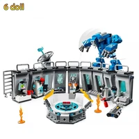 lab boy series steel mecha hall of armour building block toys compatible with diy educating children christmas gifts legoinglys