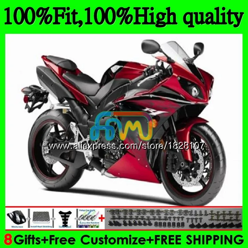 

OEM Injection For YAMAHA YZF 1000 R 1 YZFR1 13 14 124BS.15 YZF-1000 Gloss red hot YZF R1 1000CC YZF1000 YZF-R1 2013 2014 Fairing