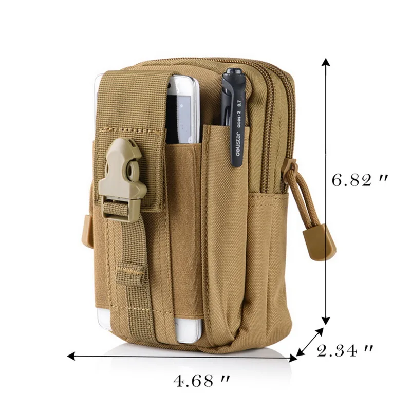 

Men Outdoor Tactical Molle Pouch Belt Waist Pack Bag Small Pocket Military Waist Pack Running Pouch Travel Camping Pocket Bags
