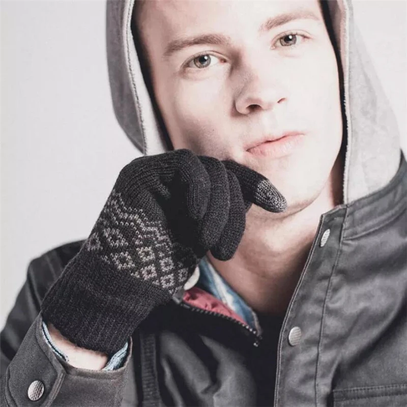 Перчатки Youpin FO для сенсорного экрана женщин и мужчин зимние теплые бархатные