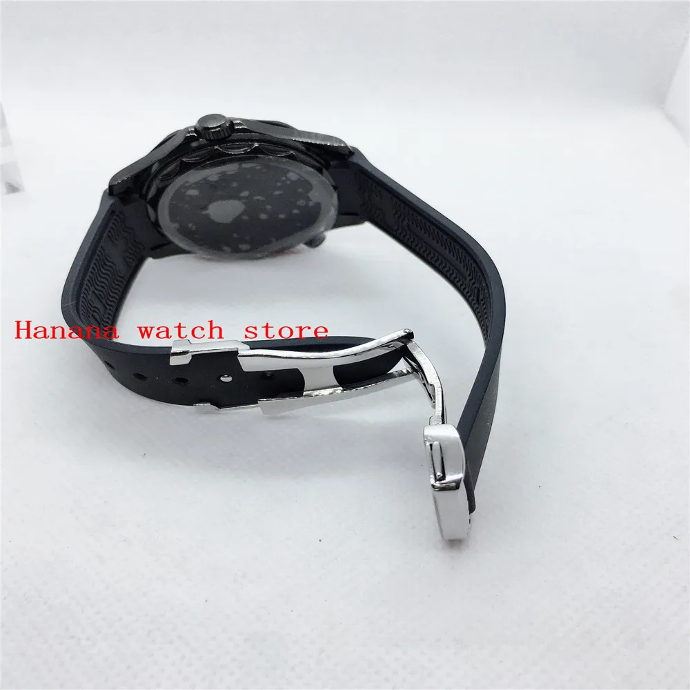 BLIGER New PVD Plated 41mm Black Design Automatic Men Watch Sapphire Glass MIYOTA Movement Bezel Date Window | Наручные часы