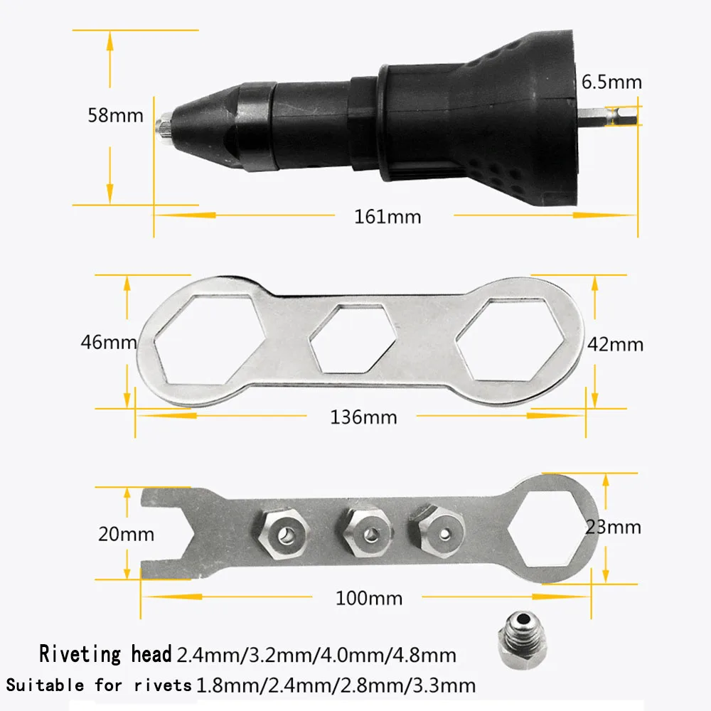 

Электрическая Заклепка гайка пистолет клепки инструмент беспроводные клепки Дрель адаптер вставка гайка инструмент клепки Дрель адаптер