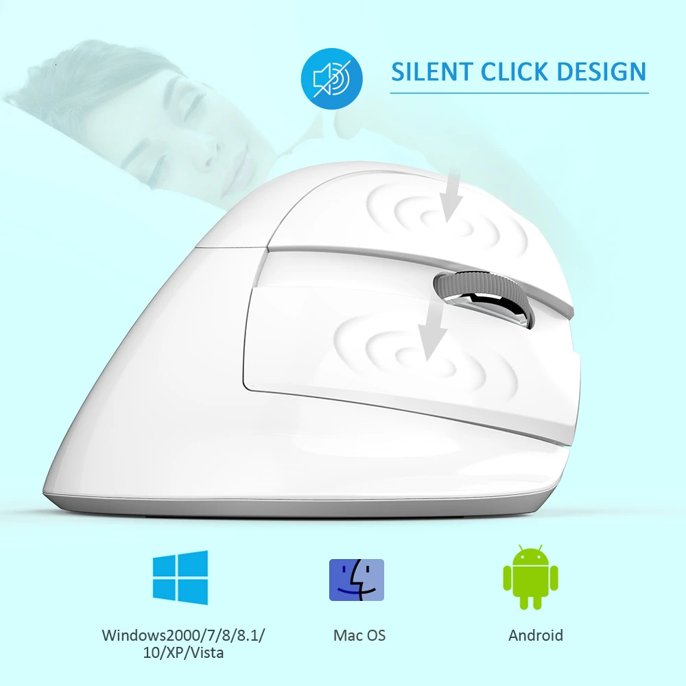 Delux M618 мини беспроводная Bluetooth мышь Бесшумная перезаряжаемая Вертикальная Mause портативная эргономичная компьютерная оптическая USB мышь 2400 dpi