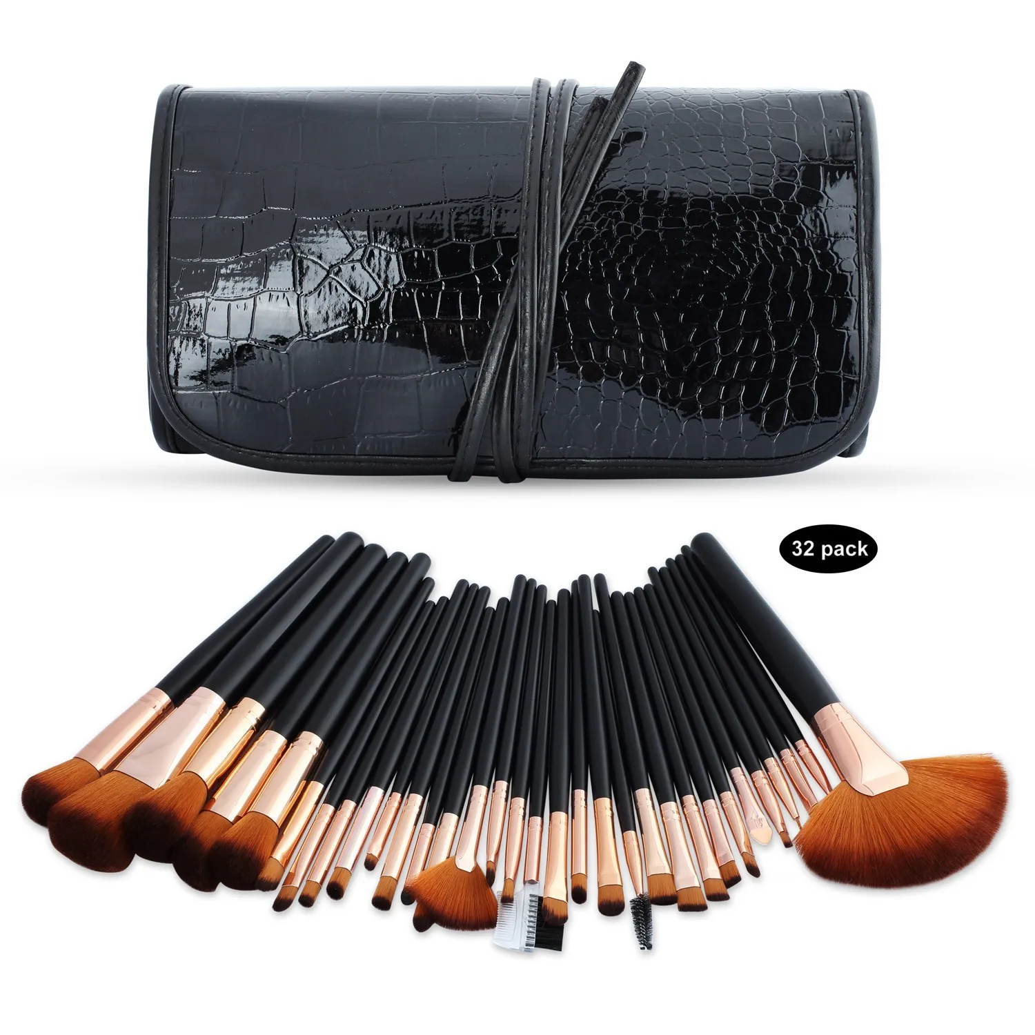 

Crocodile Pattern Makeup Brushes Set Brush Fiber Hair Fishtail Makeup Brushes Powder Eye Shadow Foundation Blush Beauty Make Up