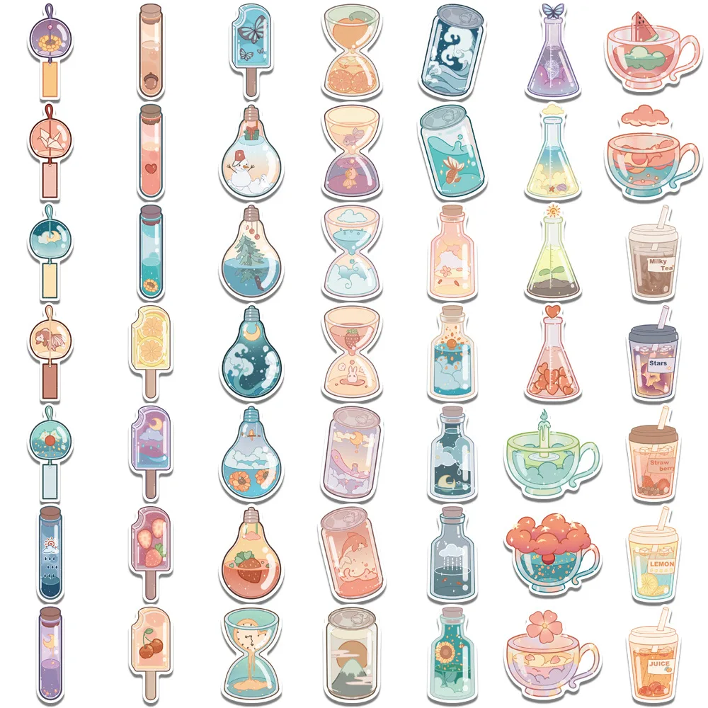 103050pcs cute ins drink stickers aesthetic kawaii cartoon decals kids toy laptop guitar luggage phone scrapbook diary sticker free global shipping