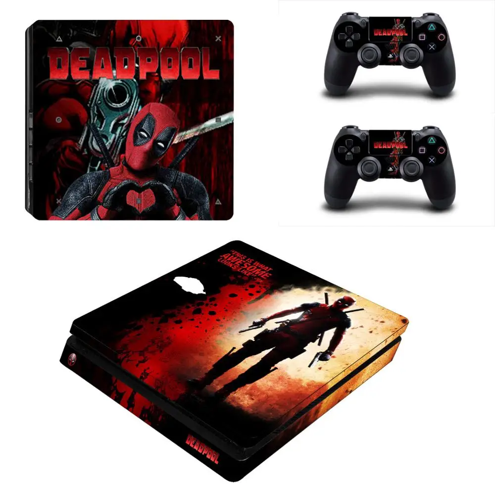 Deadpool PS4 тонкая наклейка s PS 4 Play station Тонкая виниловая Pegatinas для playstation Slim консоль и