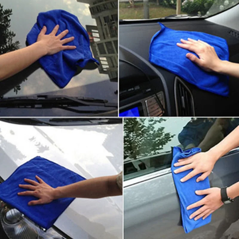 

5pcs 30*30cm Cleaning Towel Soft Absorbent Wash Cloth Car Care Duster Microfiber Cleaning Towels Home Anti-Static Wash Towel
