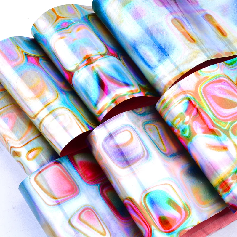 16 шт. нейл арта Фольга Стикеры голографический градиентный украшения Мрамор Star