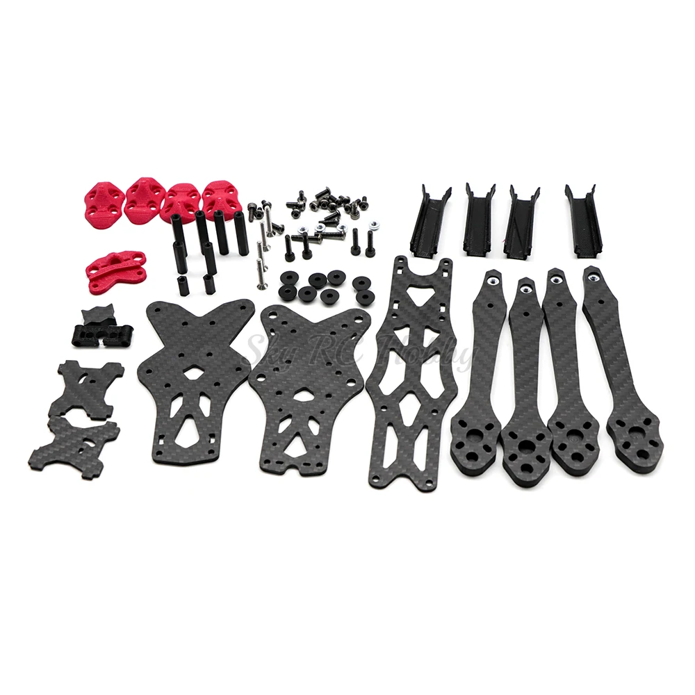 Kit de marco de cuadric&oacute;ptero de fibra de carbono, 5 pulgadas, 225mm, 225 / 6 pulgadas, 260mm/295mm, brazo de 5,5mm para modelos de drones de carreras APEX FPV Freestyle RC-4
