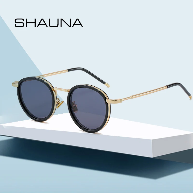Винтажные очки shauna Модные мужские и женские круглые солнцезащитные очки классические ретро трендовые градиентные линзы летние солнцезащитные очки UV400