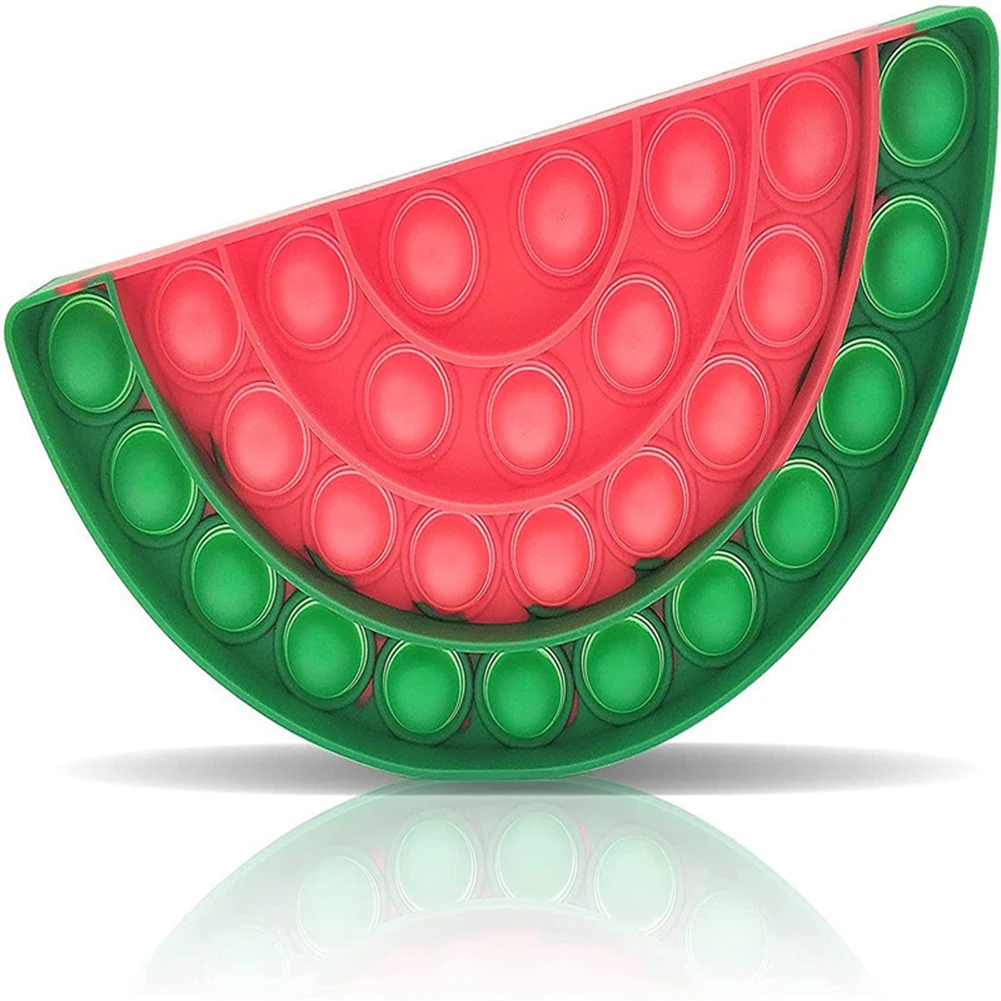 

Watermelon Silicone Push Bubble Fingertip Toys Autism Toys Sensory Toys Compression Set Adult Children's Educational Game Toys