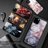fashion clock artistic flowers phone case for iphone 11 12 mini pro max x xs max 6 6s 7 8 plus xr se2020 accessories cover
