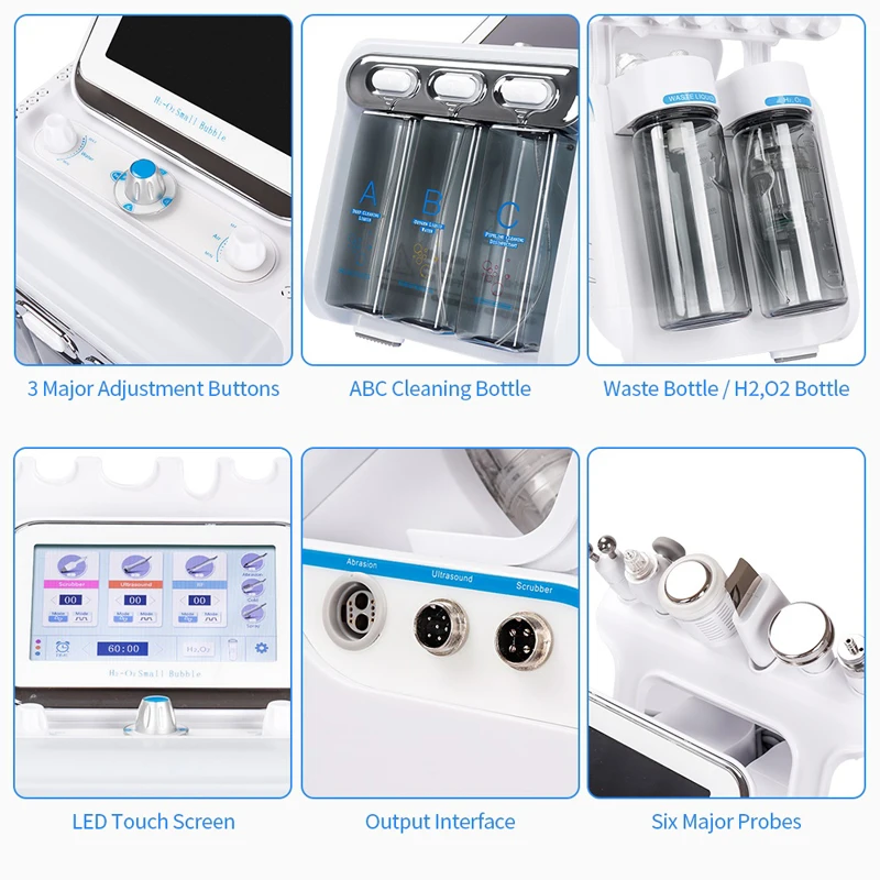 

Hydrafacial Machine Hydra Radiofrequency Facial Scrub Oxygen Cleansing Lifting Microdermabrasion Diamond Vacuum Therapy Machine
