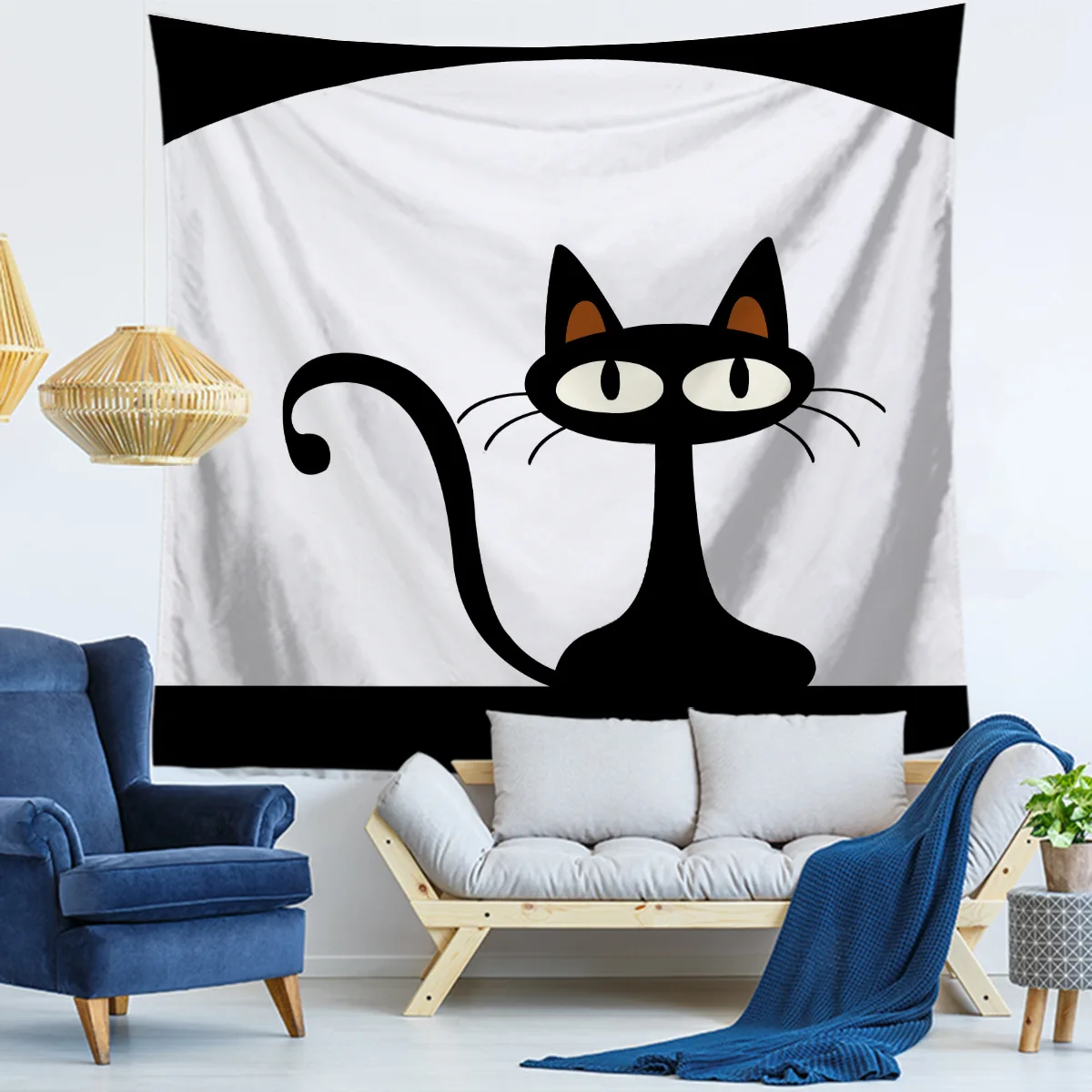 Кошка Гобелен Настенный декор хиппи Мандала настенный печатных гобелен из ткани