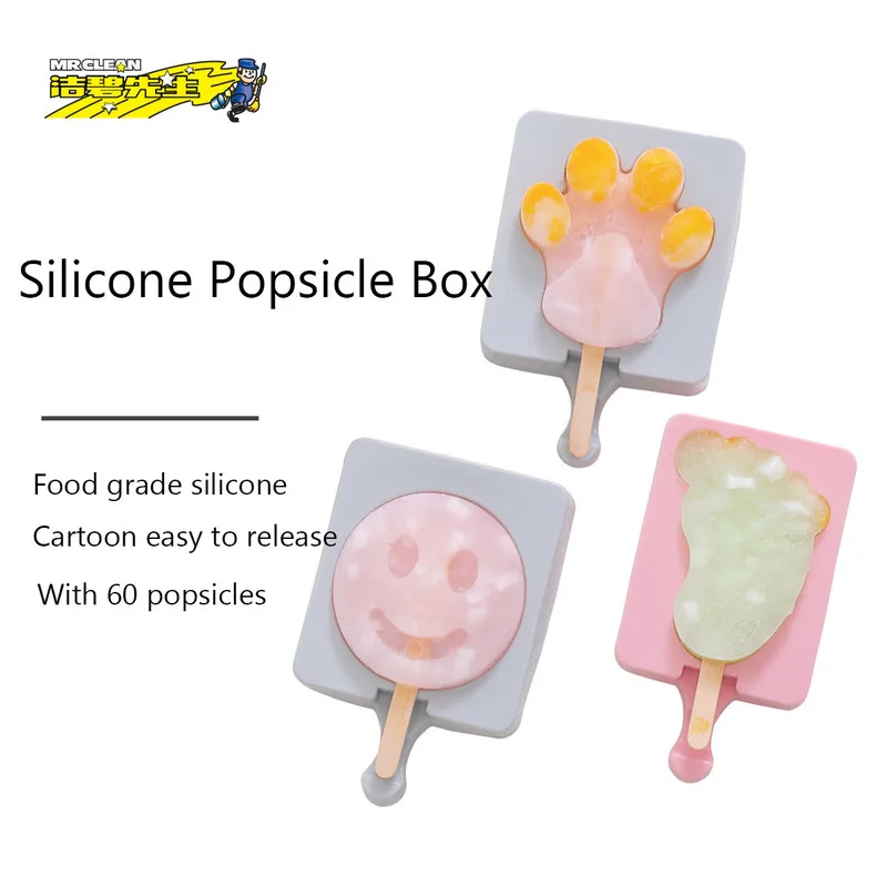 

Mr Clean, Австралия, 3 упаковки, мультфильм, сделай сам, форма для мороженого, силиконовая домашняя форма для мороженого, набор силиконовых форм