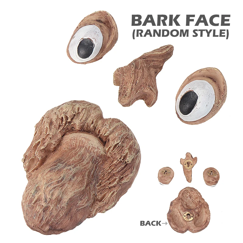 

Bark Ghost Face Facial Features Decoration Easter Outdoor Creative Props Tree Monsters Ornaments