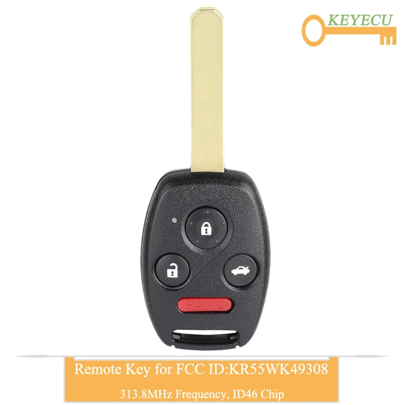 Пульт дистанционного управления KEYECU для автомобильного ключа Honda Accord Pilot 2010 2011 2012-