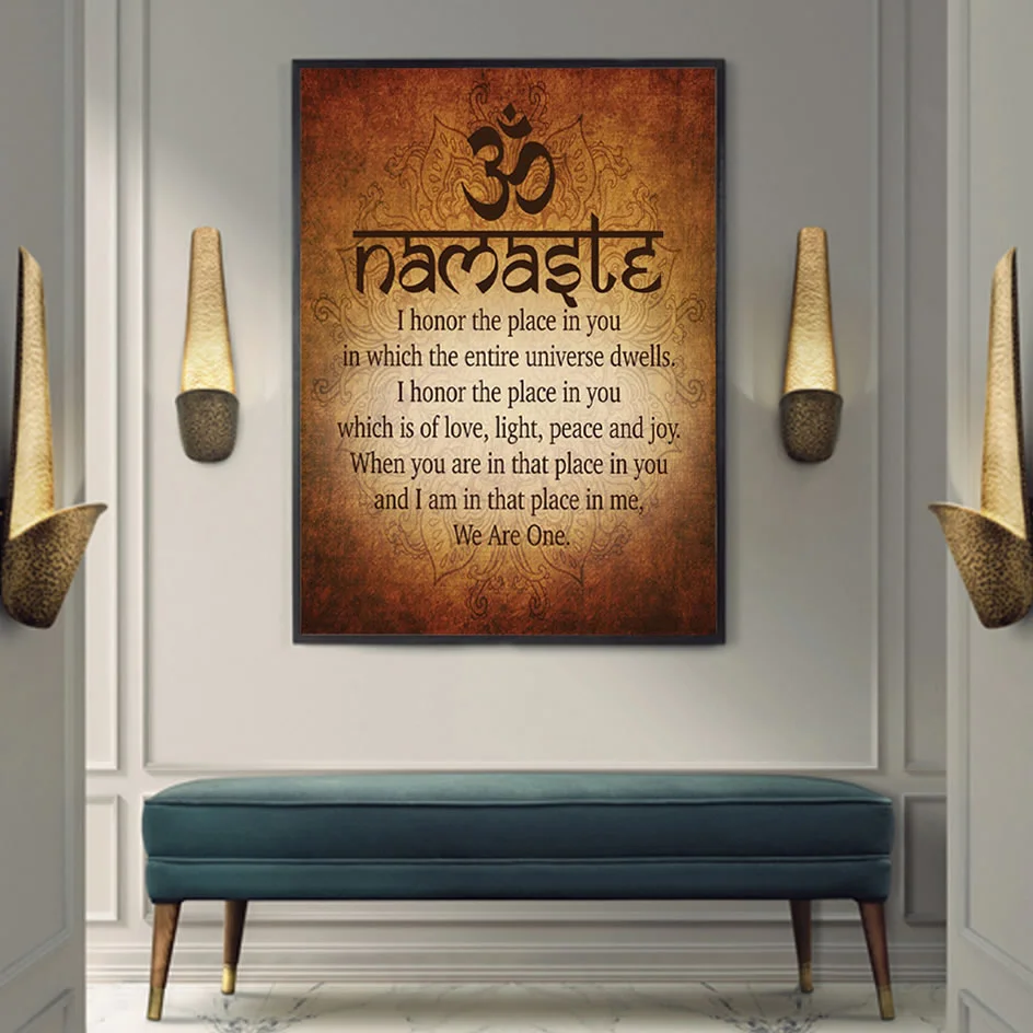 

Canvas Painting Buddhist Inspirational Motivational Spiritual Yoga Quote Print And Poster Pictures For Home Decoration