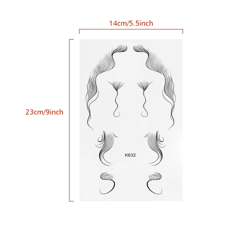 10 шт. заколки для волос края татуировки Стикеры детскими волосами поддельные