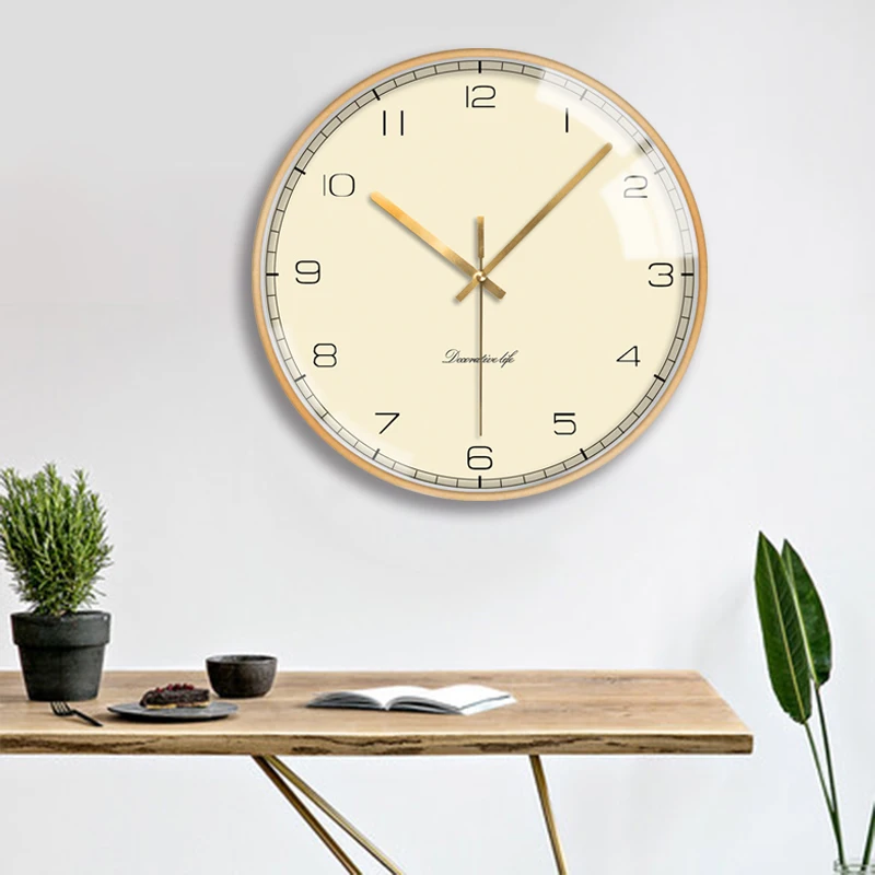 Часы настенные кварцевые в скандинавском стиле тихие металлические современные