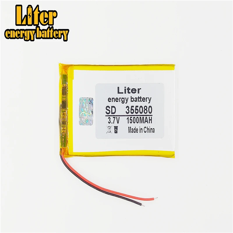 

car navigation 3.7V 355080 1500mah lithium polymer battery