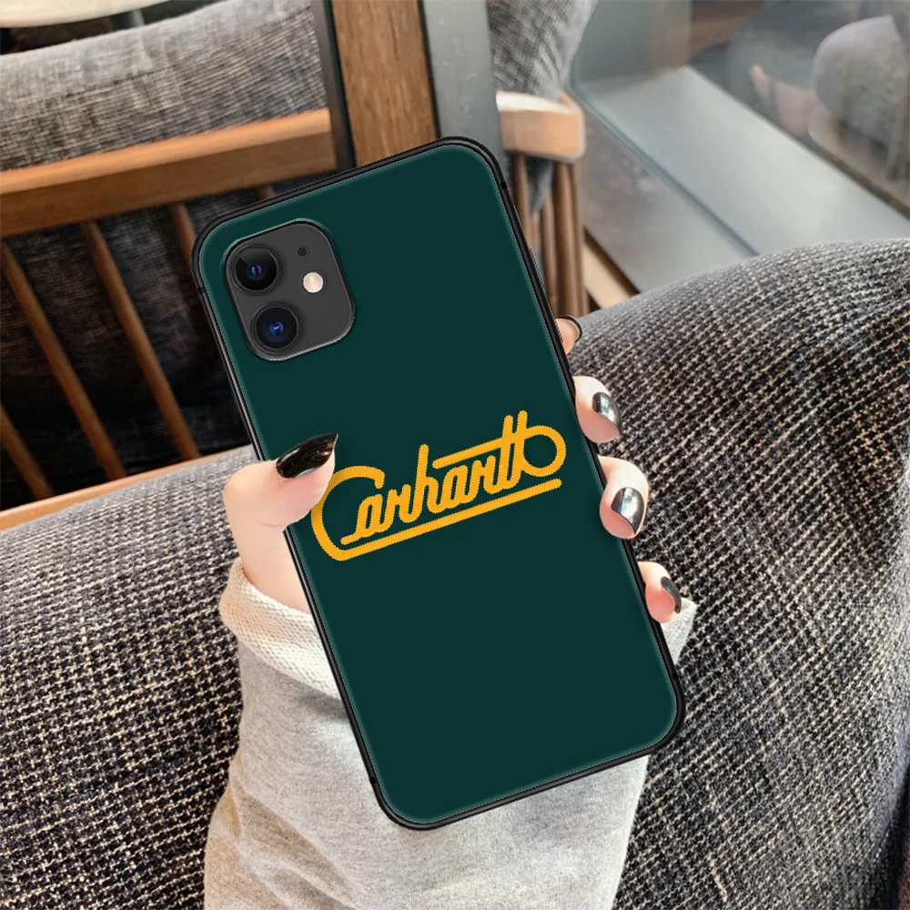

famous brand carhartts Phone Case Cover Hull For iphone 5 5s se 2020 6 6s 7 8 12 mini plus X XS XR 11 PRO MAX black Etui Soft