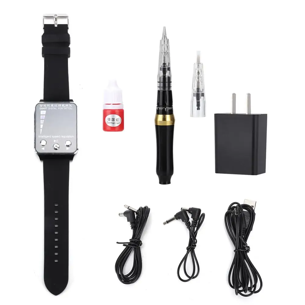 

2Type Electric Tattoo Machine Microblading Semi-Permanent Makeup Eyebrow Eyeliner Lip tattoo Pen Machine US Plug 100-240V Newest