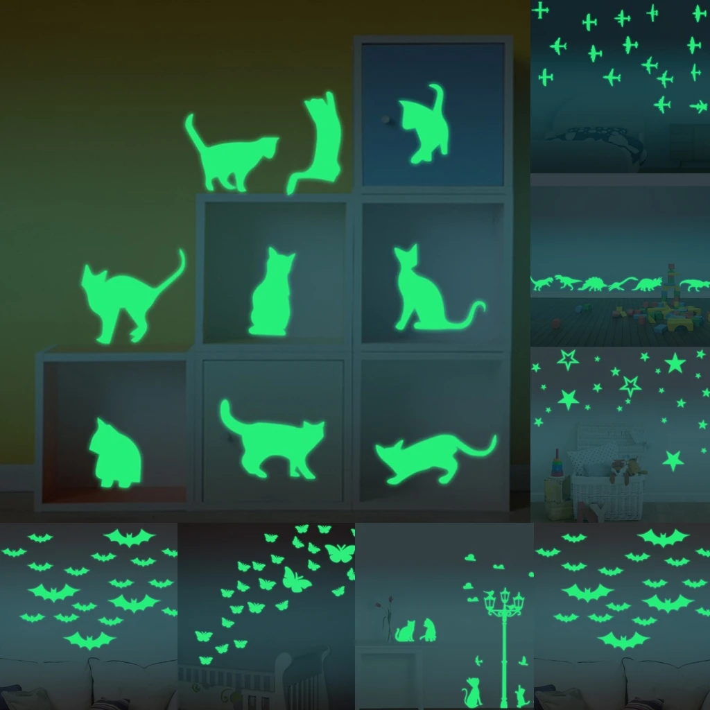 

Glow In The Dark Luminous Fluorescent Plastic Wall Stickers Ceiling Decor