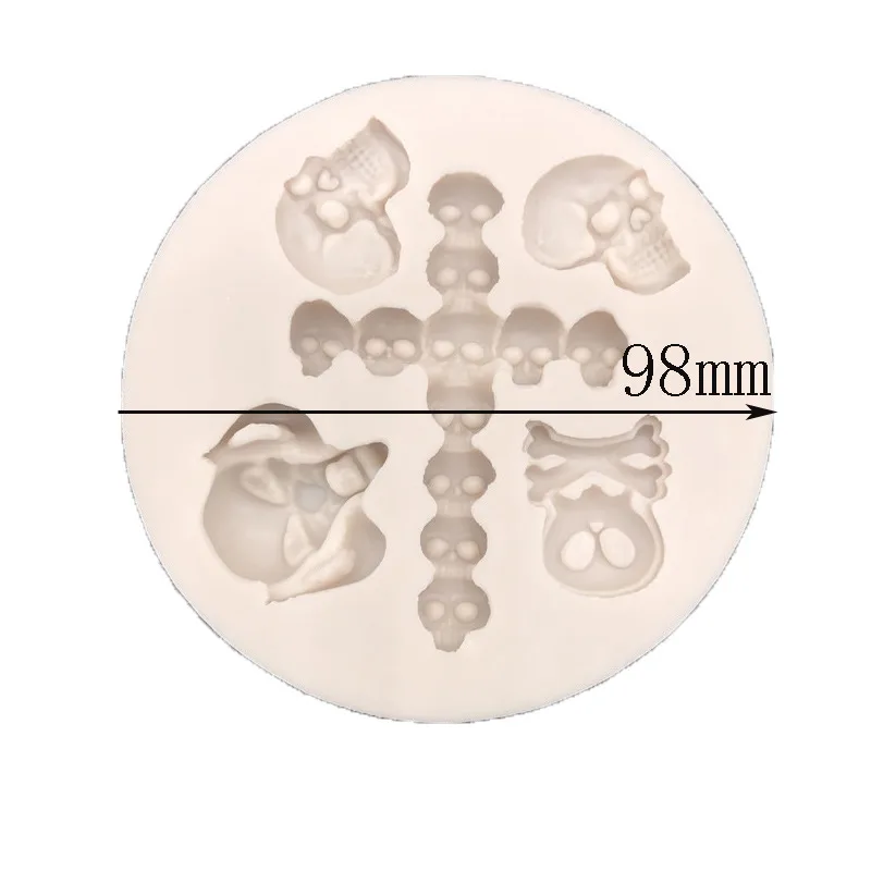 Череп крест шоколадный торт плесень Хэллоуин ведьма кость Тыква Форма Торт