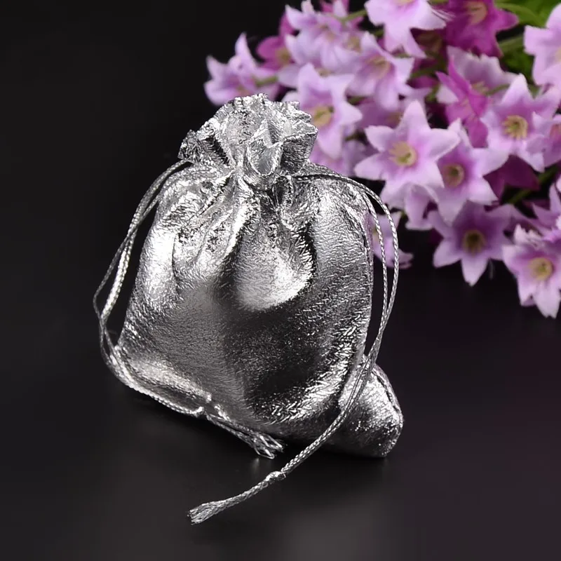 

500PCS Organza Bags Silver 9x7cm for christams fashion jewelry