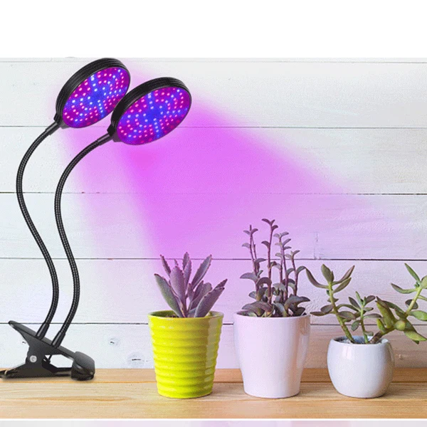 2HeadsRound Светодиодный светильник для выращивания, 5 В, USB, фитолампия, светодиодный, полный спектр, фито-лампа, фито-лампа для комнатных овощей, цветов, растений, палаточная коробка, фитолампа - Испускаемый цвет: 2HeadsRound