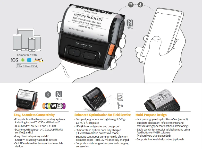 Новый оригинальный мобильный принтер BIXOLON |