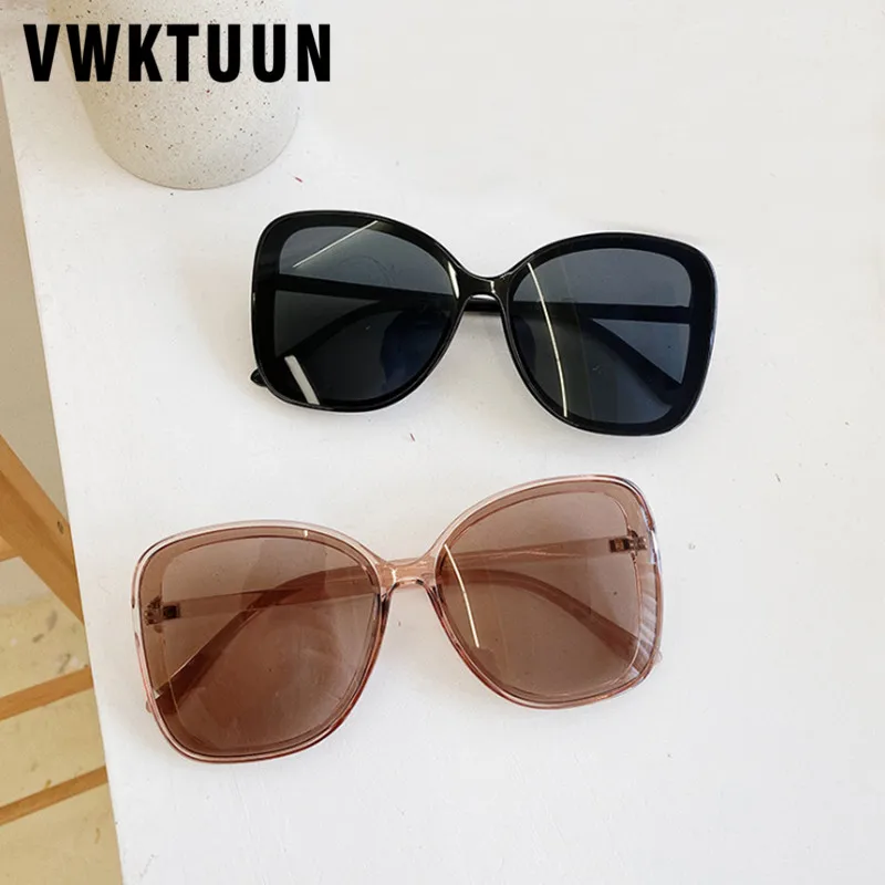 

Женские солнцезащитные очки без оправы VWKTUUN, большие квадратные солнцезащитные очки с оправой из сплава, роскошные очки с градиентными линз...