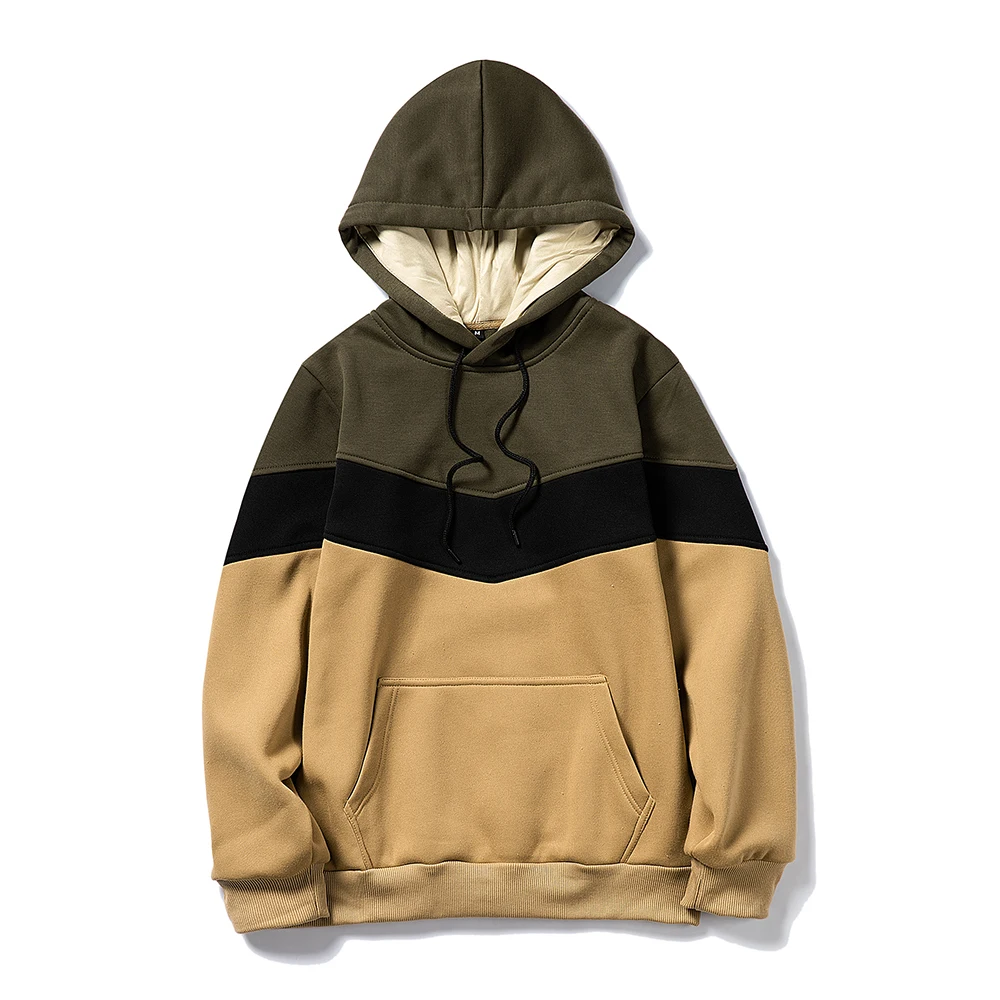 

Fashion Men's Hoodies, Hip-hop, Autumn And Winter Fleece Men, Patchwork Sweatshirts, Hooded Sportswear, Men's Streetwear,